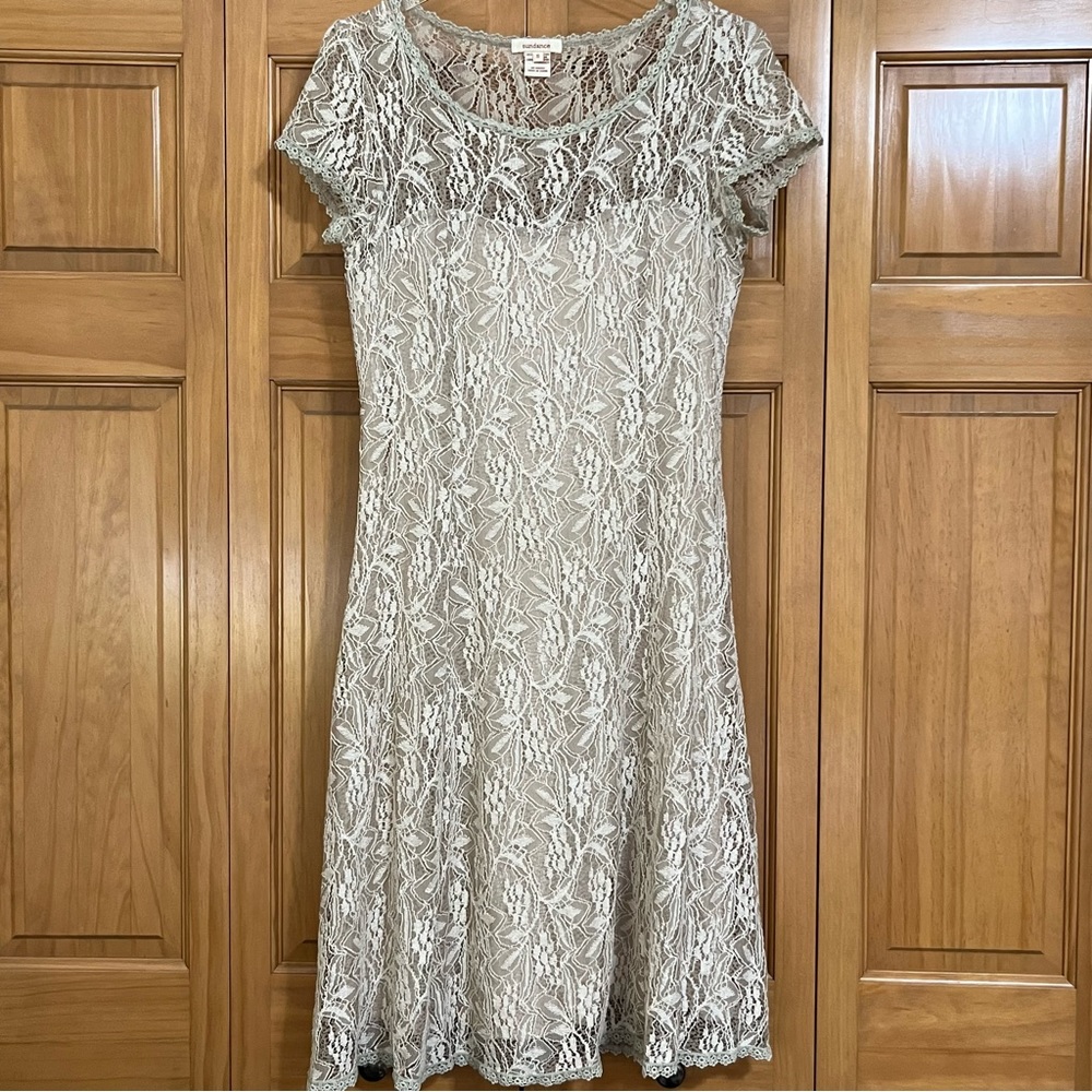 Sundance Tan Lace Dress Size Small